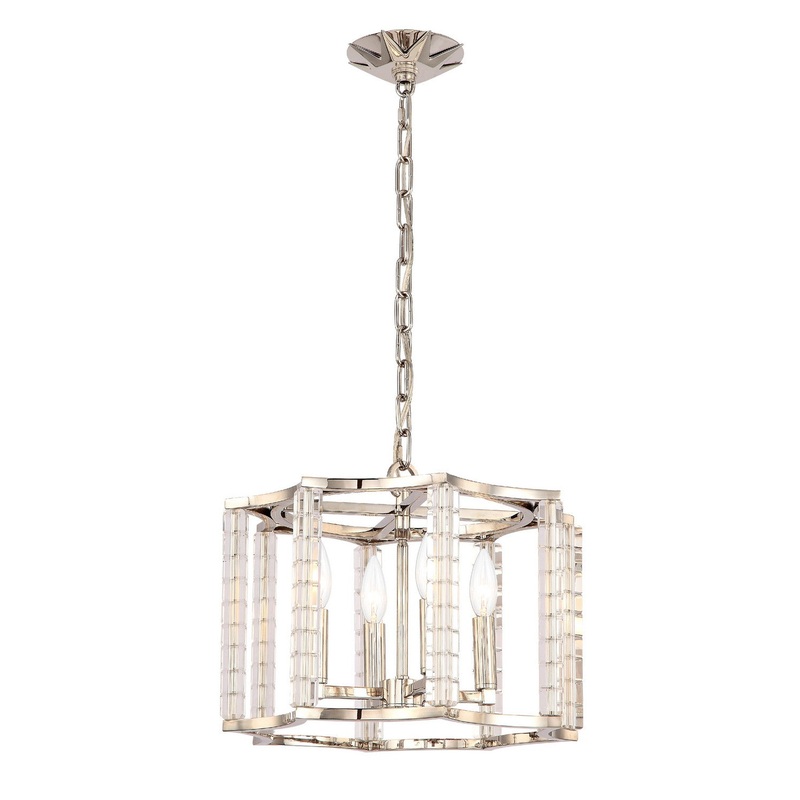 Carson 4-Light Chandelier in Polished Nickel