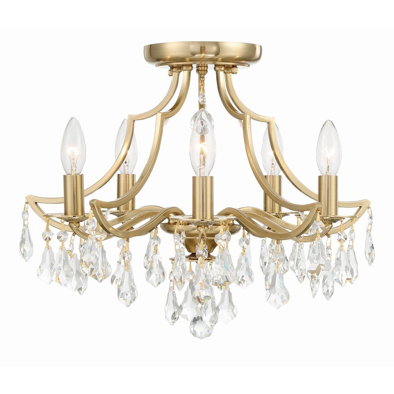 Cedar 5-Light Ceiling Mount in Vibrant Gold