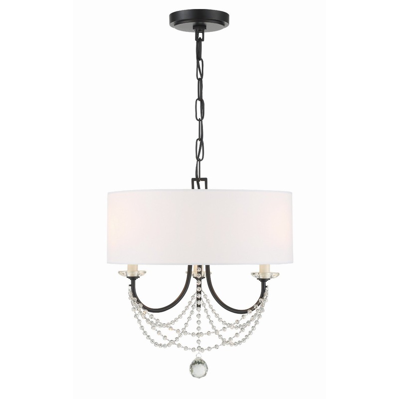 Delilah 3-Light Mini Chandelier in Matte Black