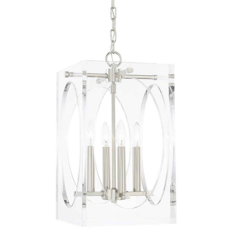 Drake 4-Light Chandelier in Polished Nickel