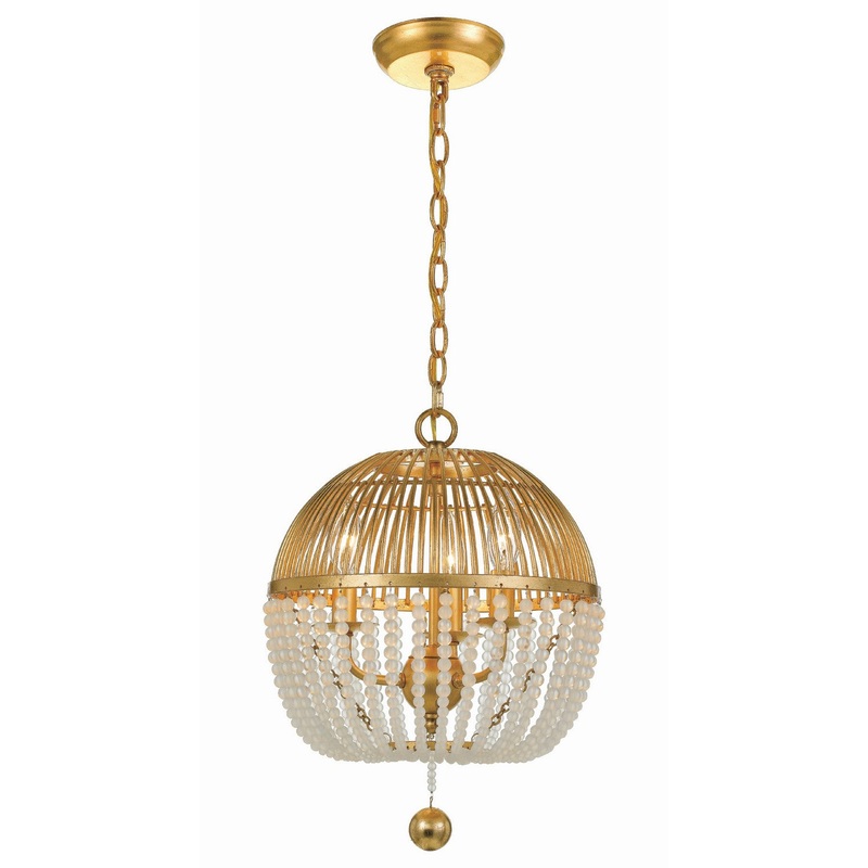 Duval 3-Light Chandelier in Antique Gold