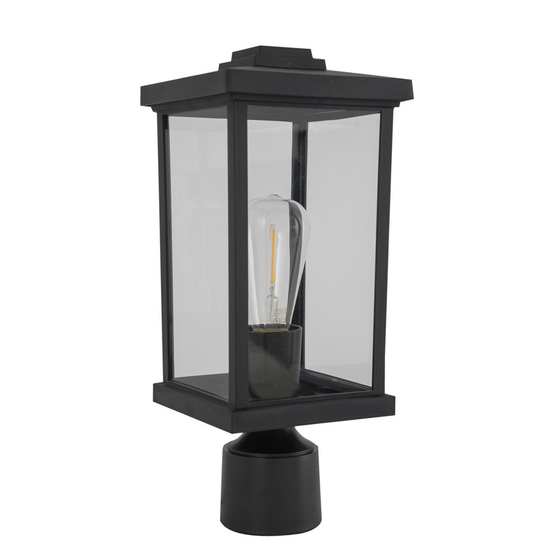 Resilience 1-Light Post Mount in Textured Black