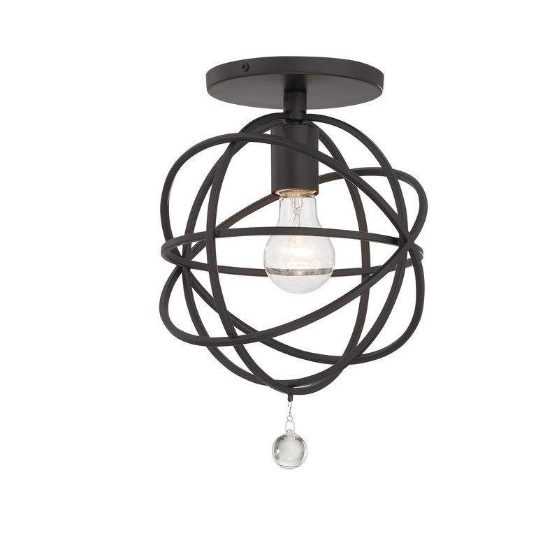 Solaris 1-Light Ceiling Mount in Black