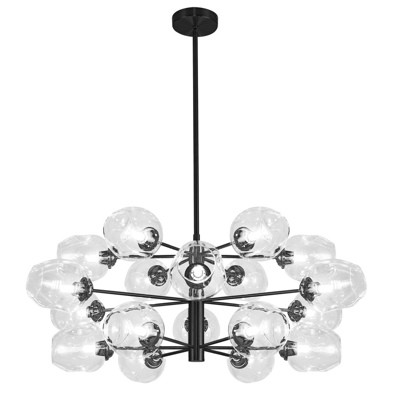 Abii 18-Light Chandelier in Matte Black