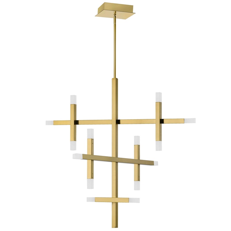 Acasia LED Chandelier in Aged Brass