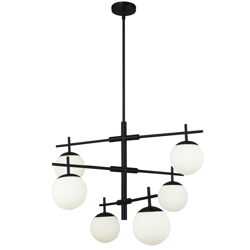 Caelia 6-Light Chandelier in Matte Black