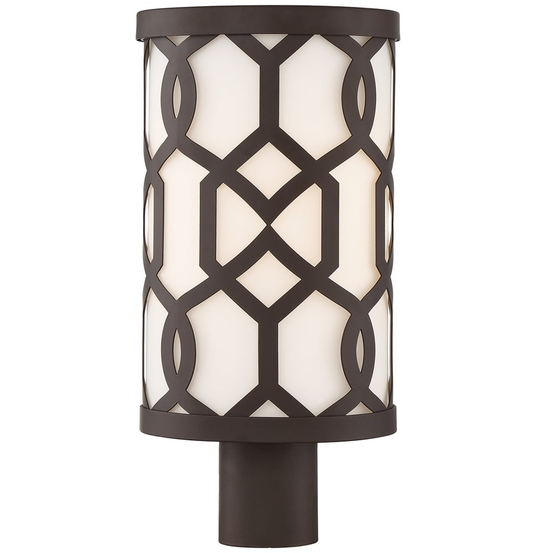 Jennings 1-Light Outdoor Lantern Post in Dark Bronze