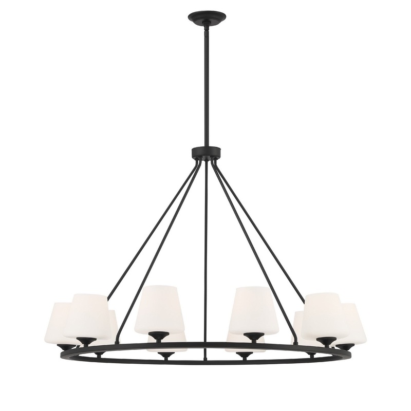 Keenan 10-Light Chandelier in Matte Black