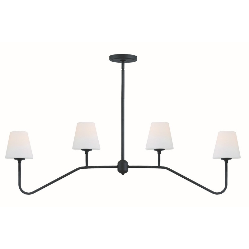 Keenan 4-Light Chandelier in Black Forged
