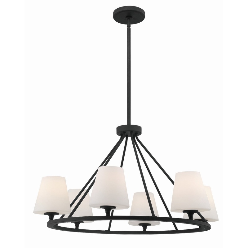 Keenan 6-Light Chandelier in Black Forged