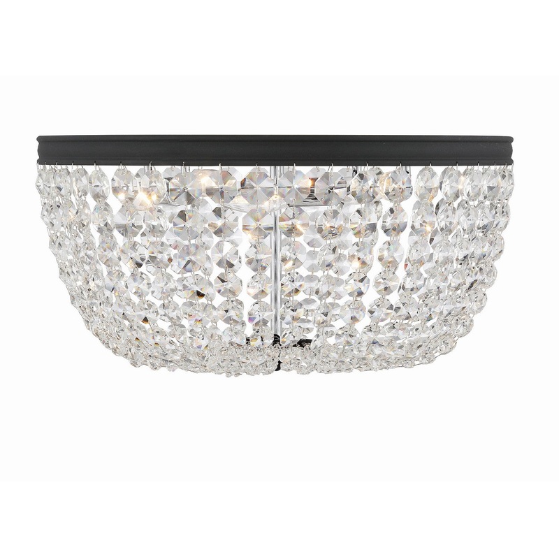 Nola 5-Light Ceiling Mount in Black Forged