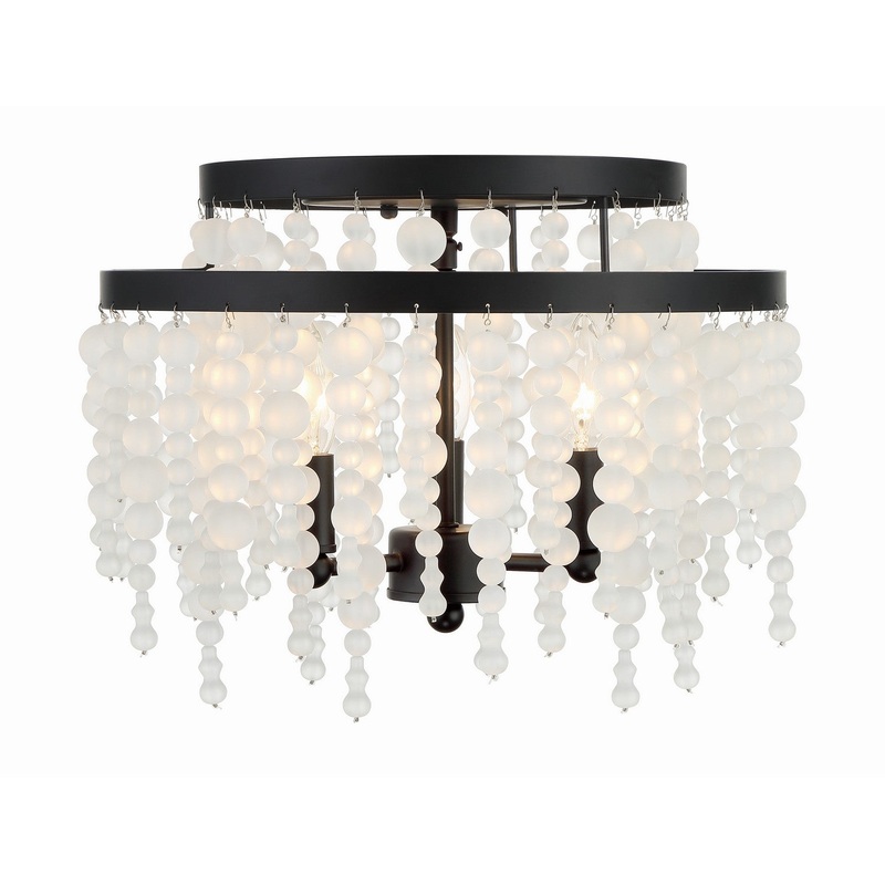 Poppy 3-Light Ceiling Mount in Matte Black