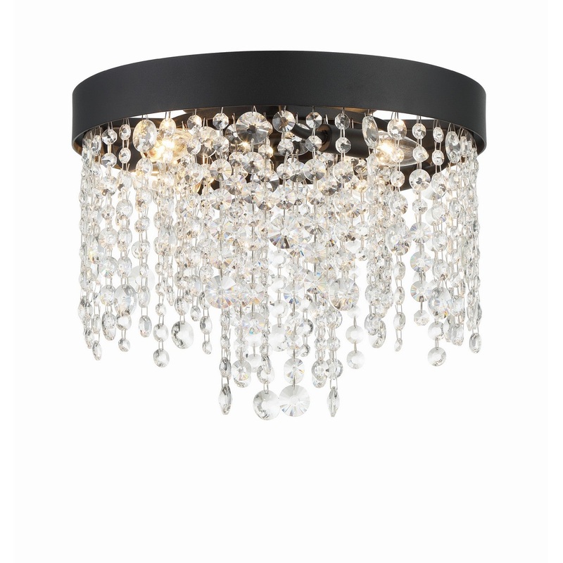 Winham 4-Light Ceiling Mount in Black Forged