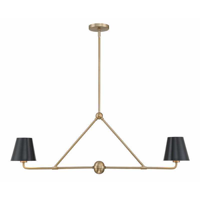 Xavier 2-Light Chandelier in Vibrant Gold