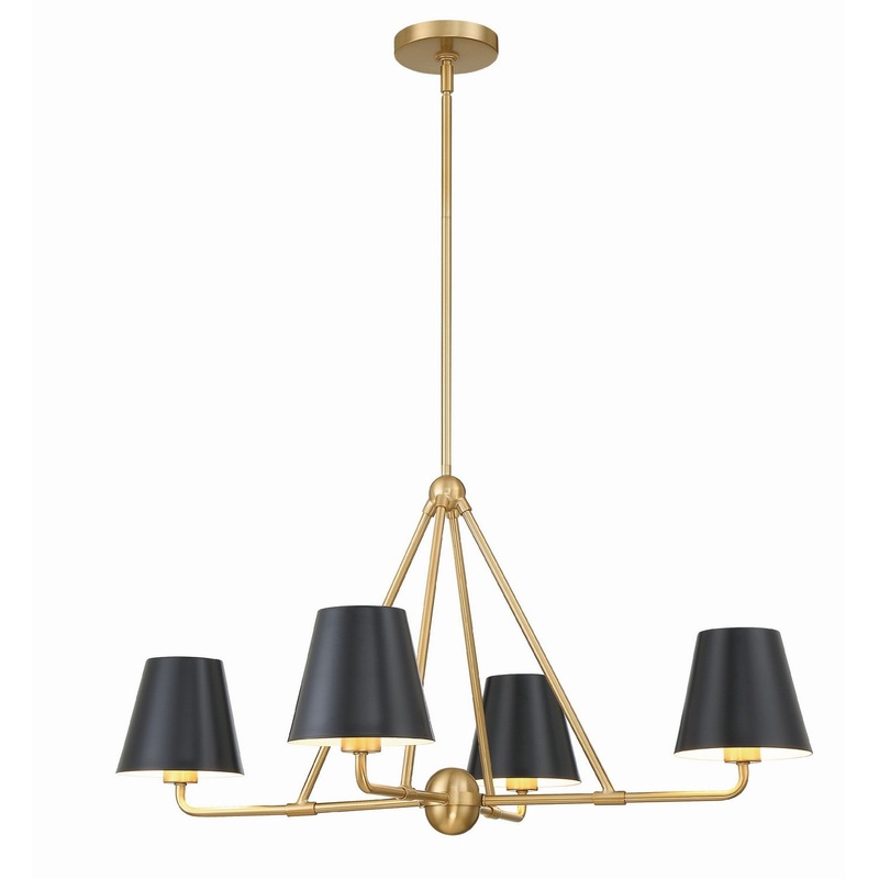 Xavier 4-Light Chandelier in Vibrant Gold