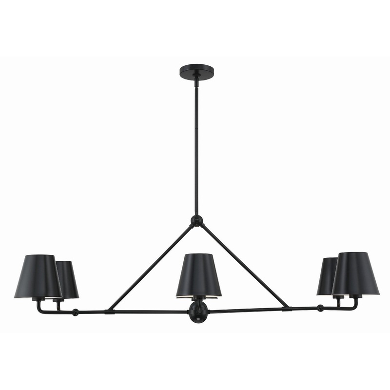 Xavier 6-Light Chandelier in Matte Black