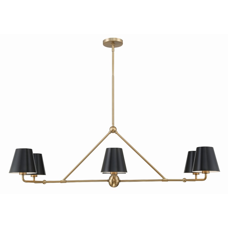 Xavier 6-Light Chandelier in Vibrant Gold
