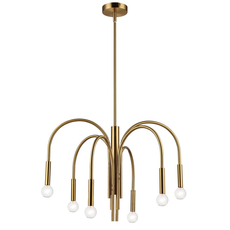 Callway 6-Light Chandelier in Aged Brass