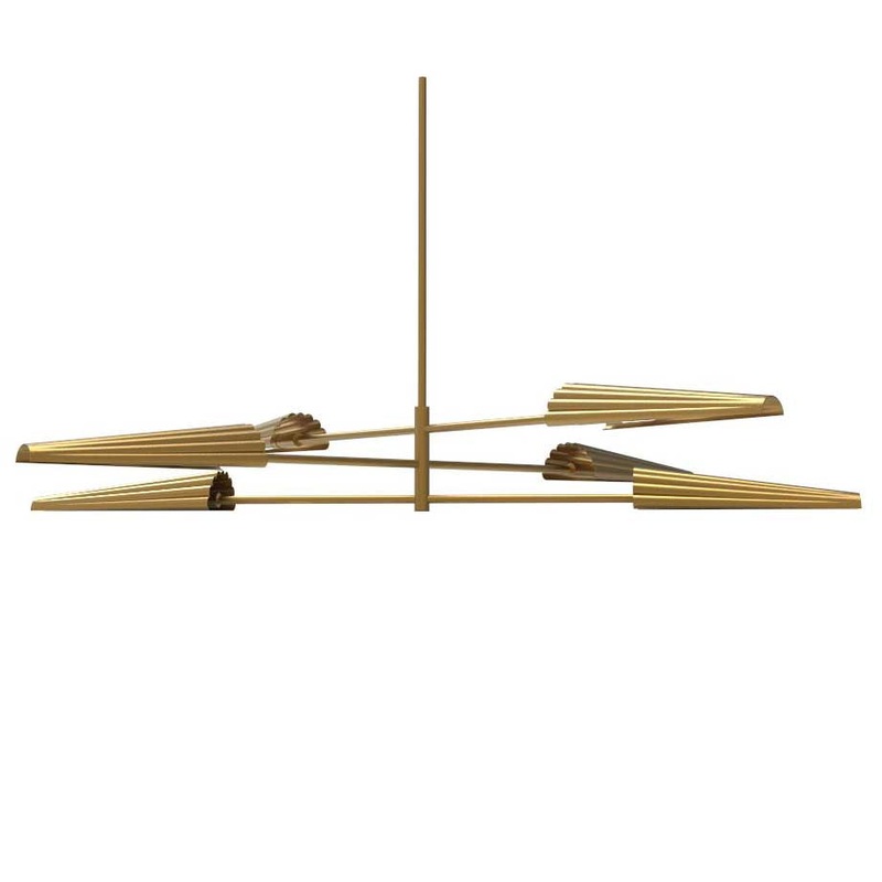 Cassie 6-Light Chandelier in Aged Brass