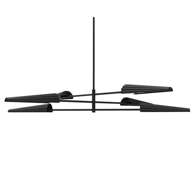 Cassie 6-Light Chandelier in Matte Black