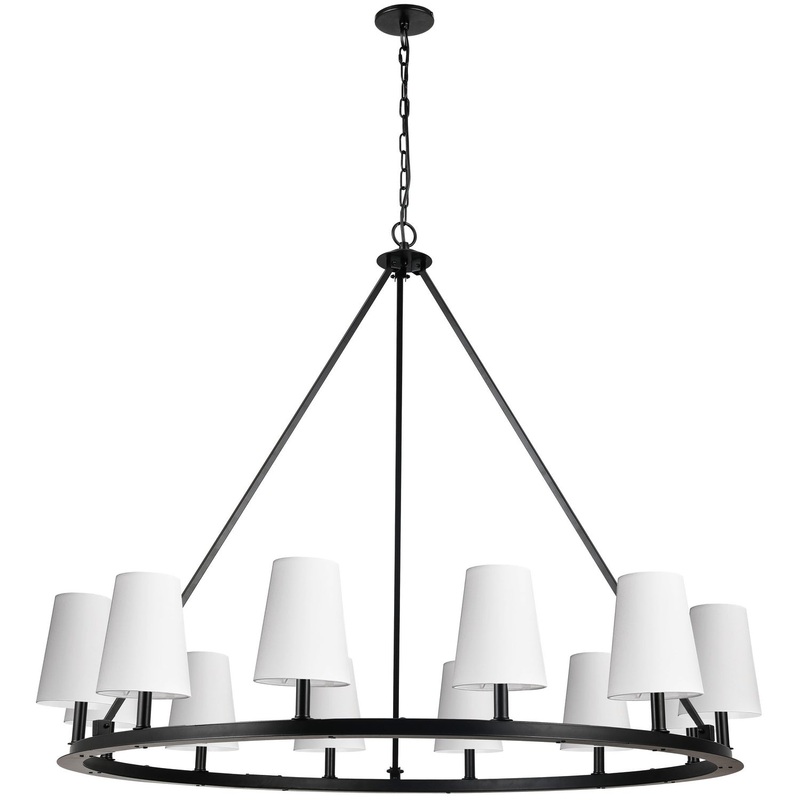 Colby 12-Light Chandelier in Matte Black