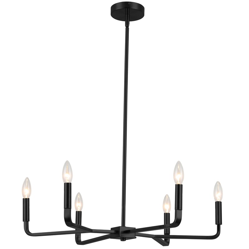 Colette 6-Light Chandelier in Matte Black