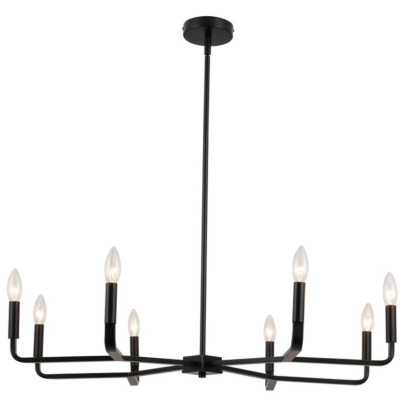 Colette 8-Light Chandelier in Matte Black