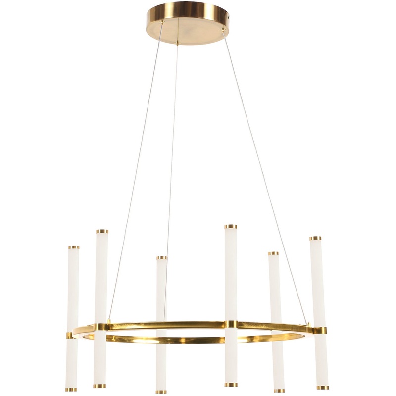 Corvette LED Chandelier in Aged Brass