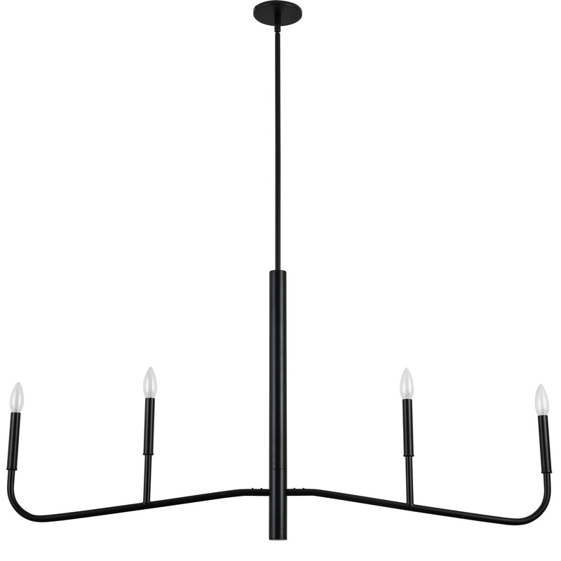 Eleanor 4-Light Chandelier in Matte Black