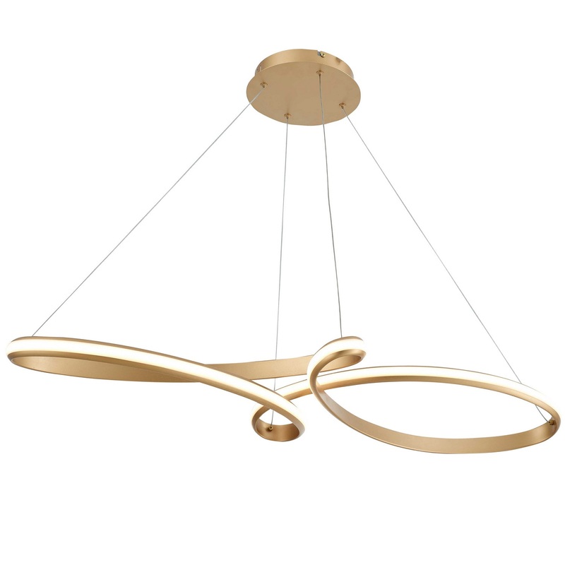 Nola LED Pendant in Aged Brass