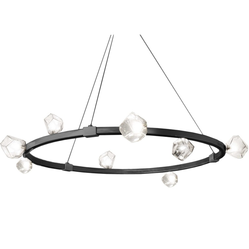 Pearlene 12-Light Chandelier in Matte Black