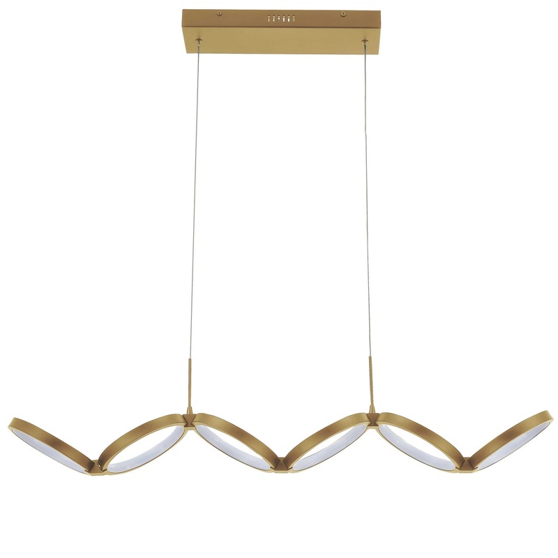 Philo LED Pendant in Aged Brass