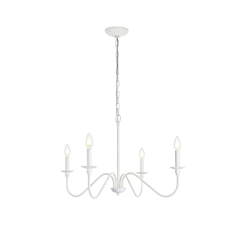 Rohan 4-Light Chandelier in White