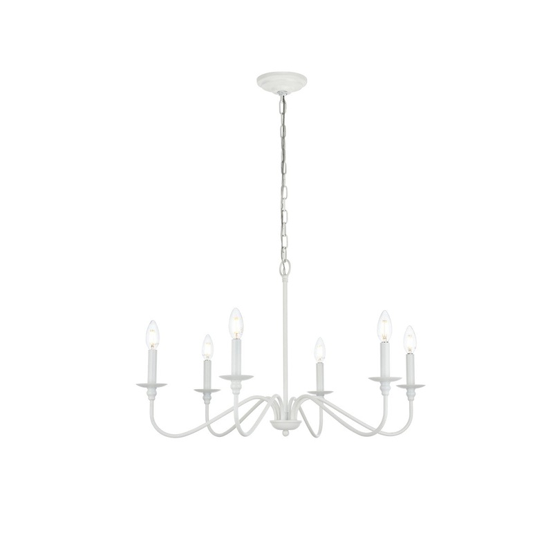 Rohan 6-Light Chandelier in White