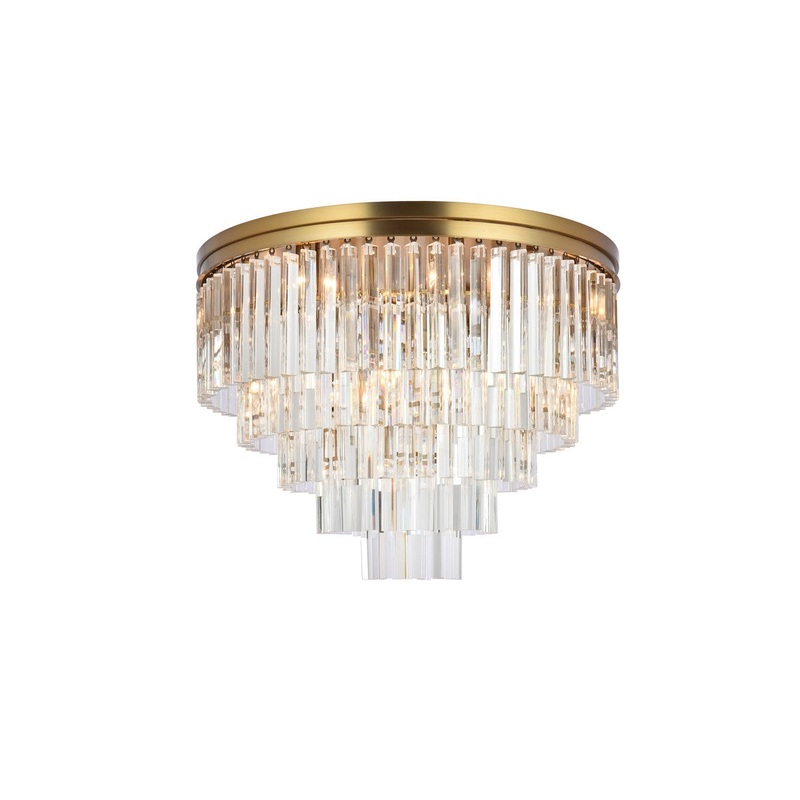 Sydney 17-Light Flush Mount in Satin Gold