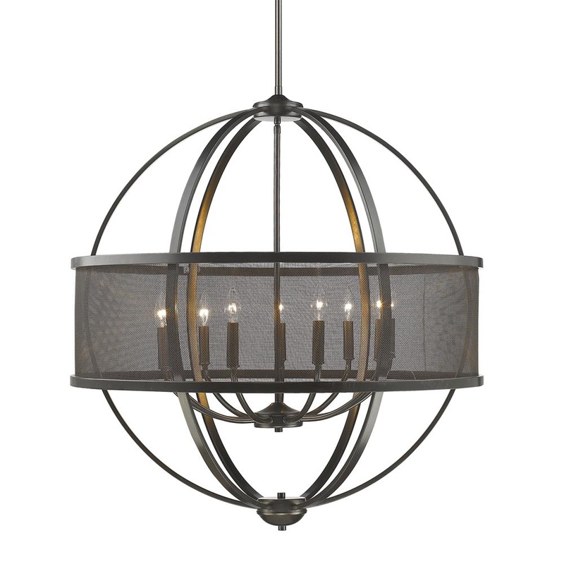 Colson 9-Light Chandelier in Etruscan Bronze with Etruscan Bronze Shade