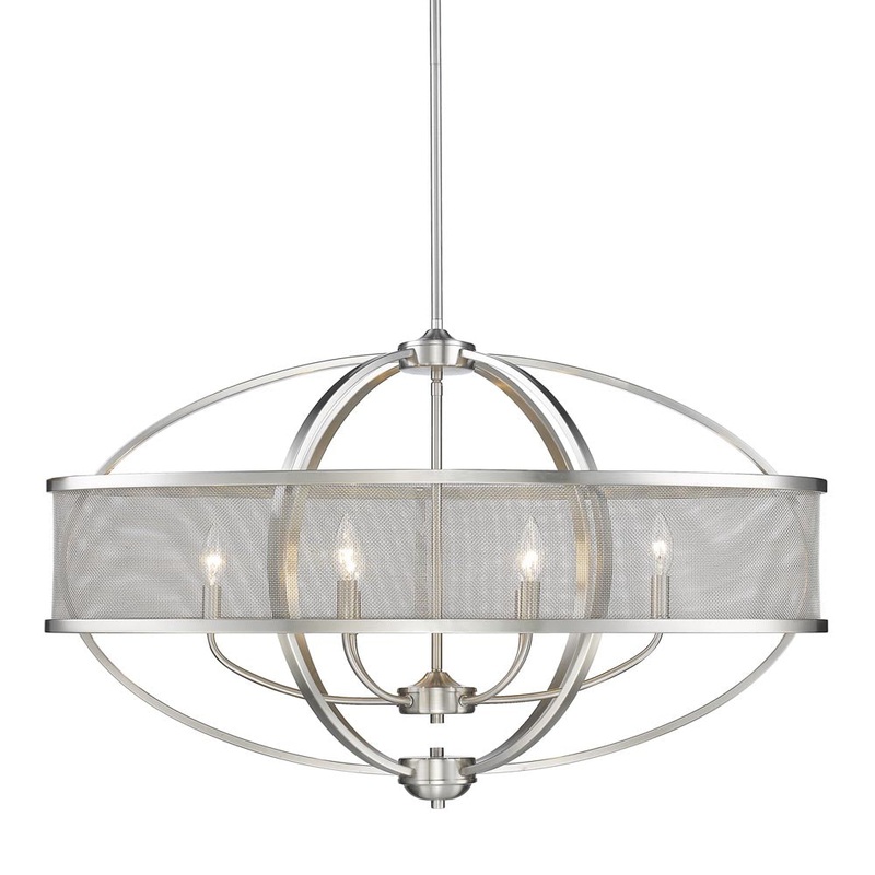 Colson Linear Pendant in Pewter with Pewter Shade