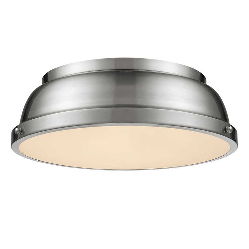 Duncan Flush Mount in Pewter with Pewter Shade