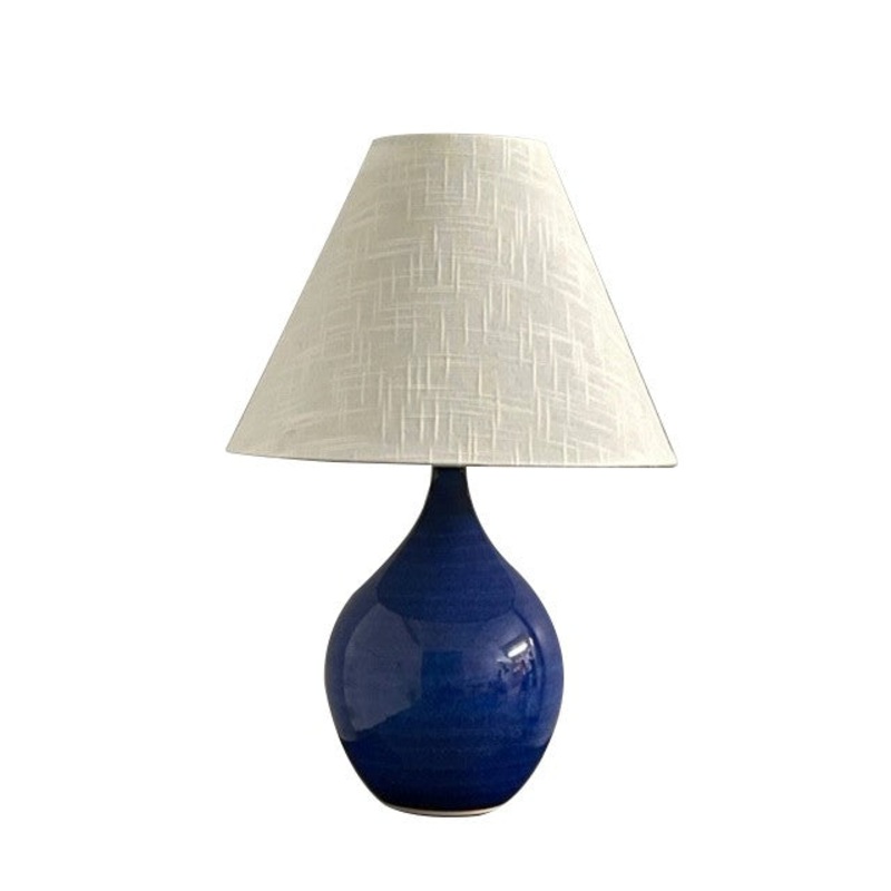 Scatchard 1-Light Table Lamp in Imperial Blue