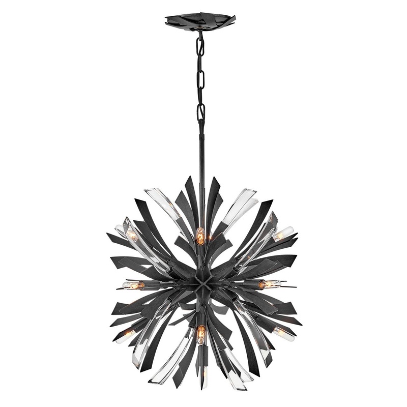 Vida LED Chandelier in Brushed Graphite