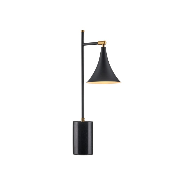 Bibliophile LED Table Lamp in Matte Black & Matte Brass