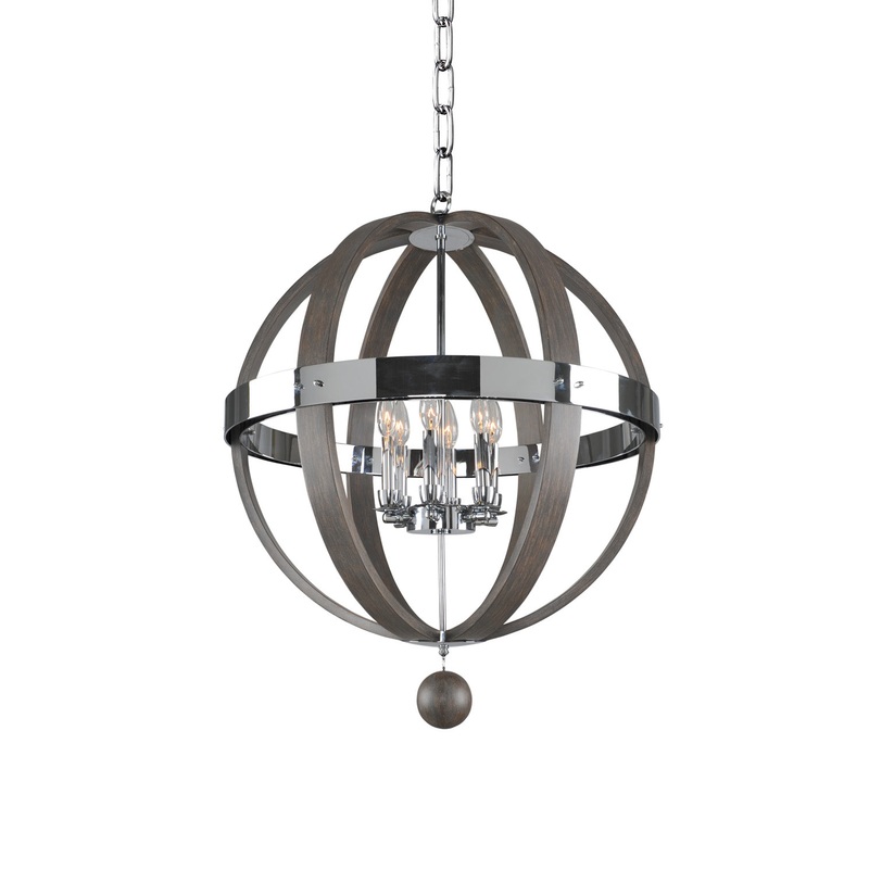 Casual Luxury Sharlow 6-Light Pendant in Chrome