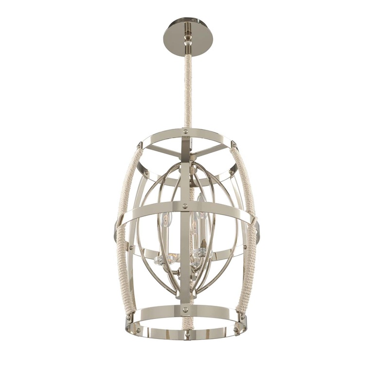 Coastal Bradbury 15" Pendant in Polished Nickel