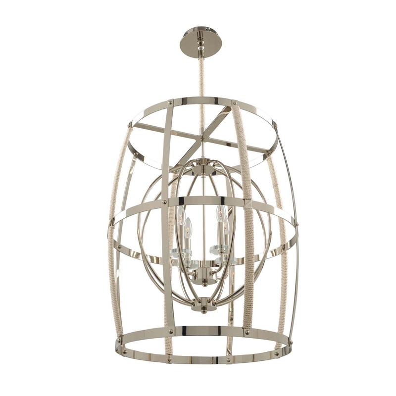 Coastal Bradbury 24" Pendant in Polished Nickel