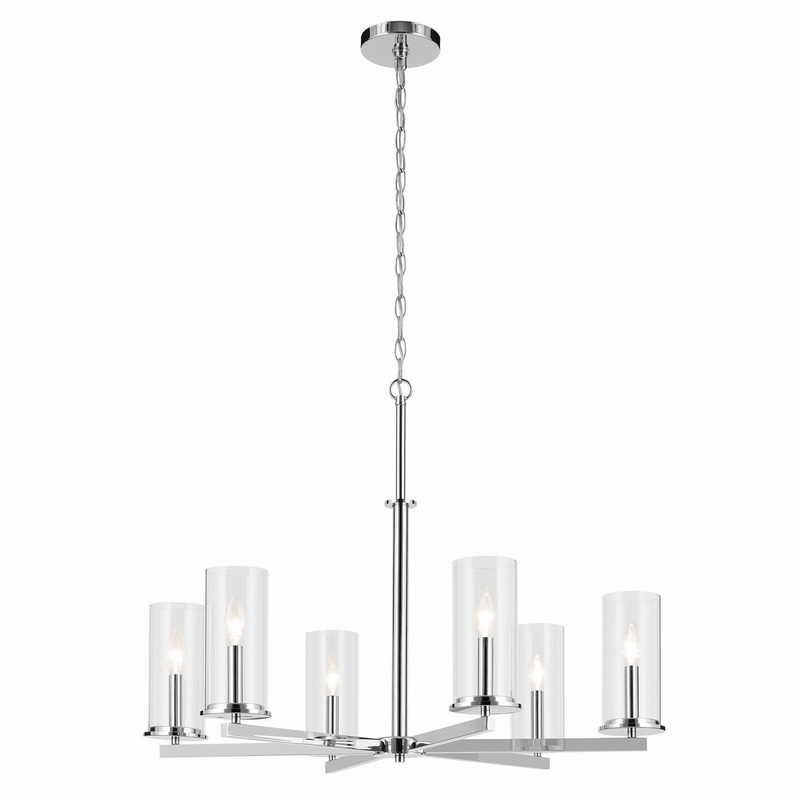Crosby 6-Light Chandelier in Chrome