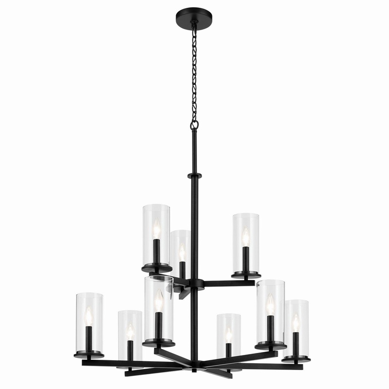 Crosby 9-Light Chandelier in Black