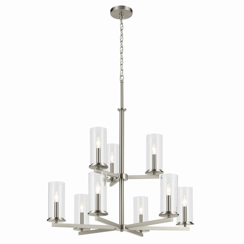 Crosby 9-Light Chandelier in Brushed Nickel