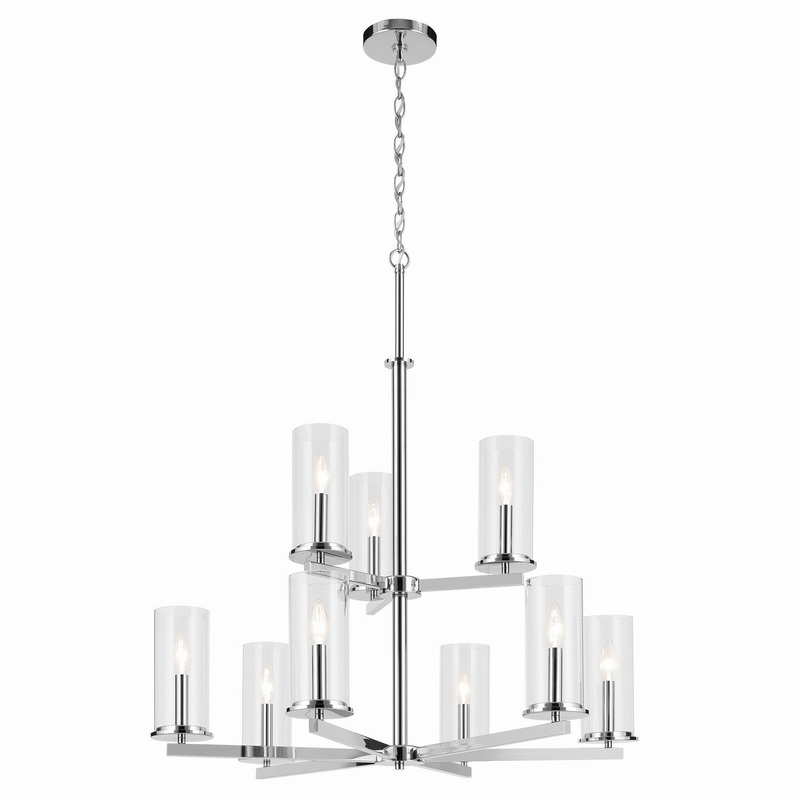 Crosby 9-Light Chandelier in Chrome