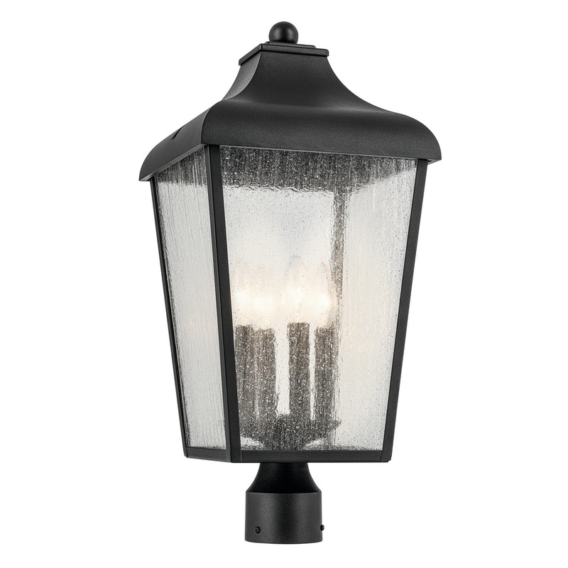 Forestdale 4-Light Outdoor Post Mount in Textured Black