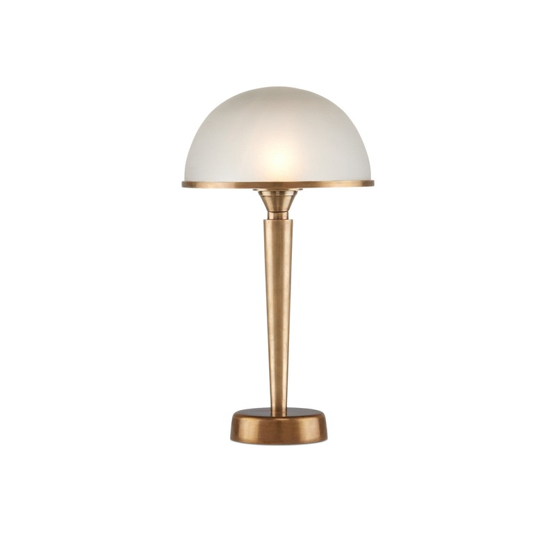 Gatsby LED Table Lamp in Antique Brass & Frosted